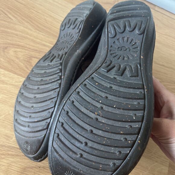 UGG Anila Women's 8 Braided Slip On Shoes/Clogs Brown Leather Lined 1005427 - Picture 9 of 12